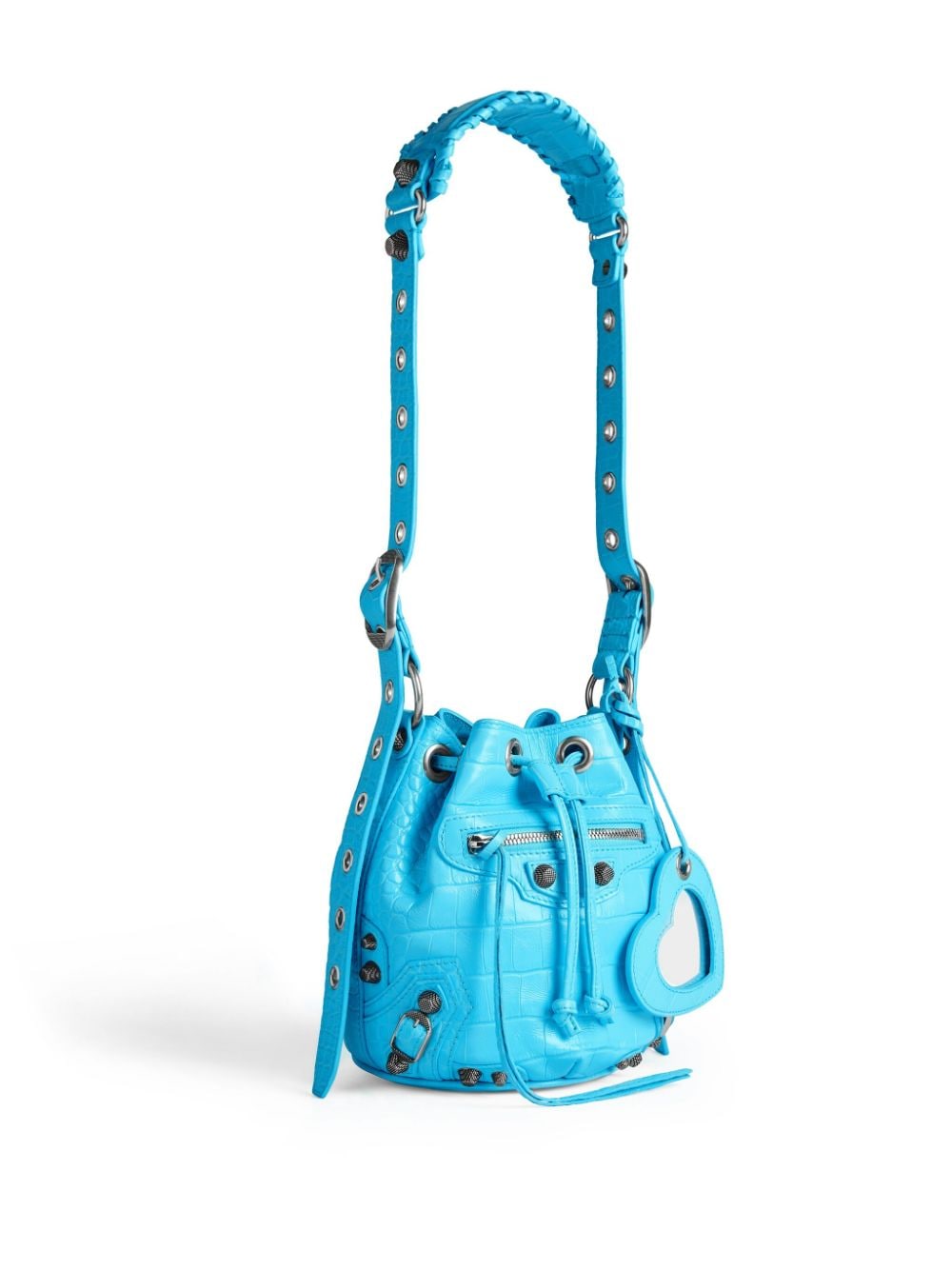 Shop Balenciaga Xs Le Cagole Bucket Bag In Blue