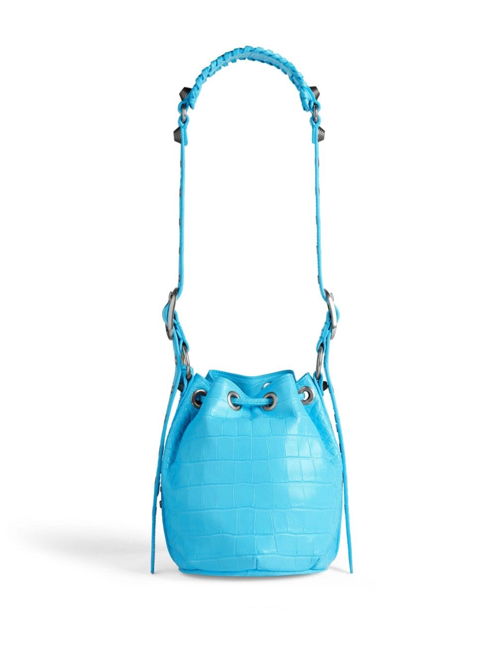 Shop Balenciaga Xs Le Cagole Bucket Bag In Blue