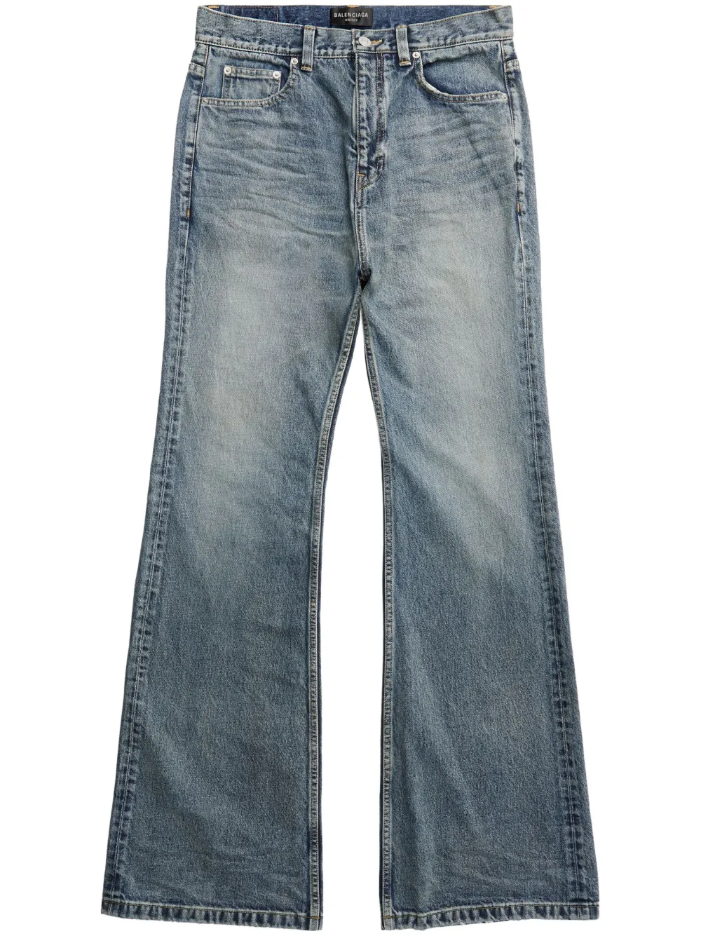 Balenciaga Jeans Mit Weitem Bein In Blue