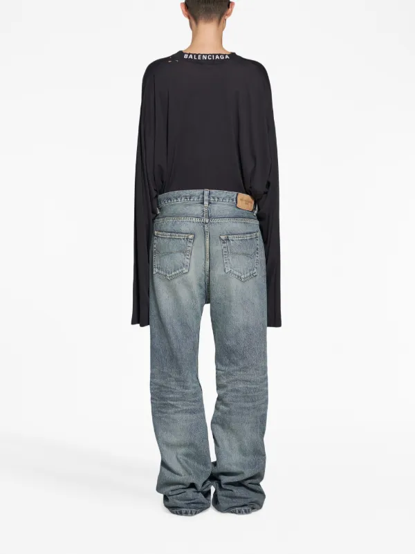 Balenciaga mid-rise wide-leg Jeans - Farfetch