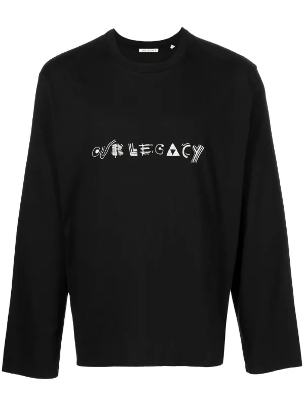 OUR LEGACY logo-embroidery long-sleeve T-shirt - Farfetch