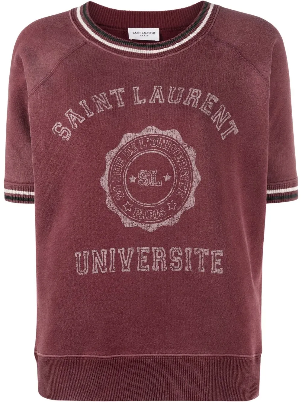 

Saint Laurent Saint Laurent Université-print cotton T-shirt - Red