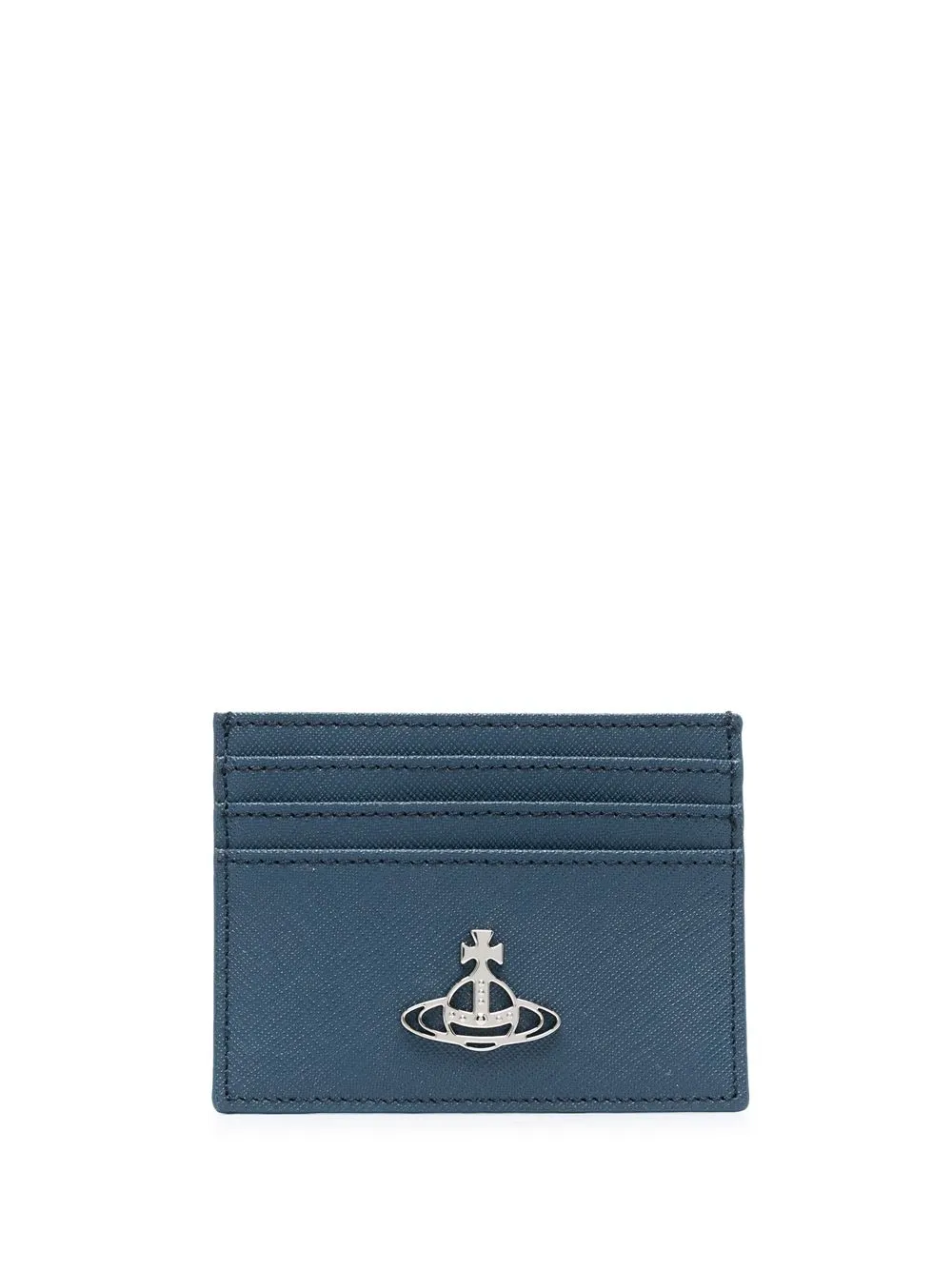 

Vivienne Westwood orb-plaque leather cardholder - Blue