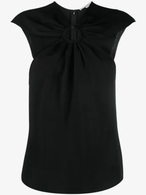 Stella McCartney ring-hardware cold-shoulder T-shirt