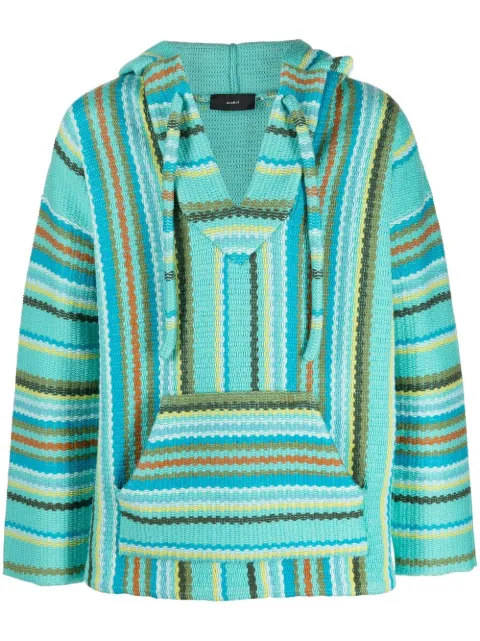 Alanui stripe-print pullover hoodie