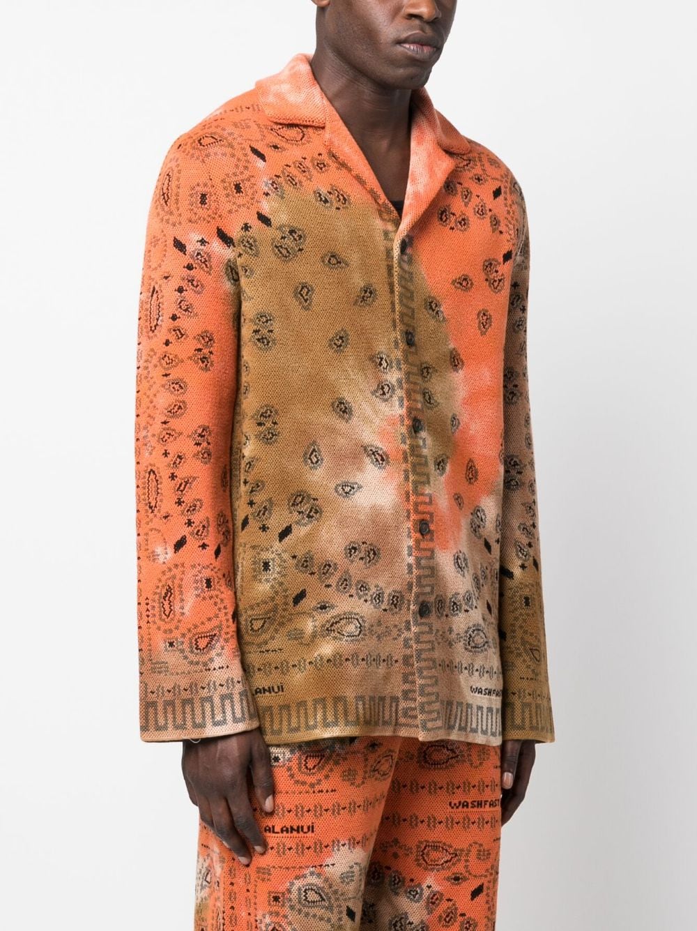 Shop Alanui Bandana-print Cotton Shirt In Orange