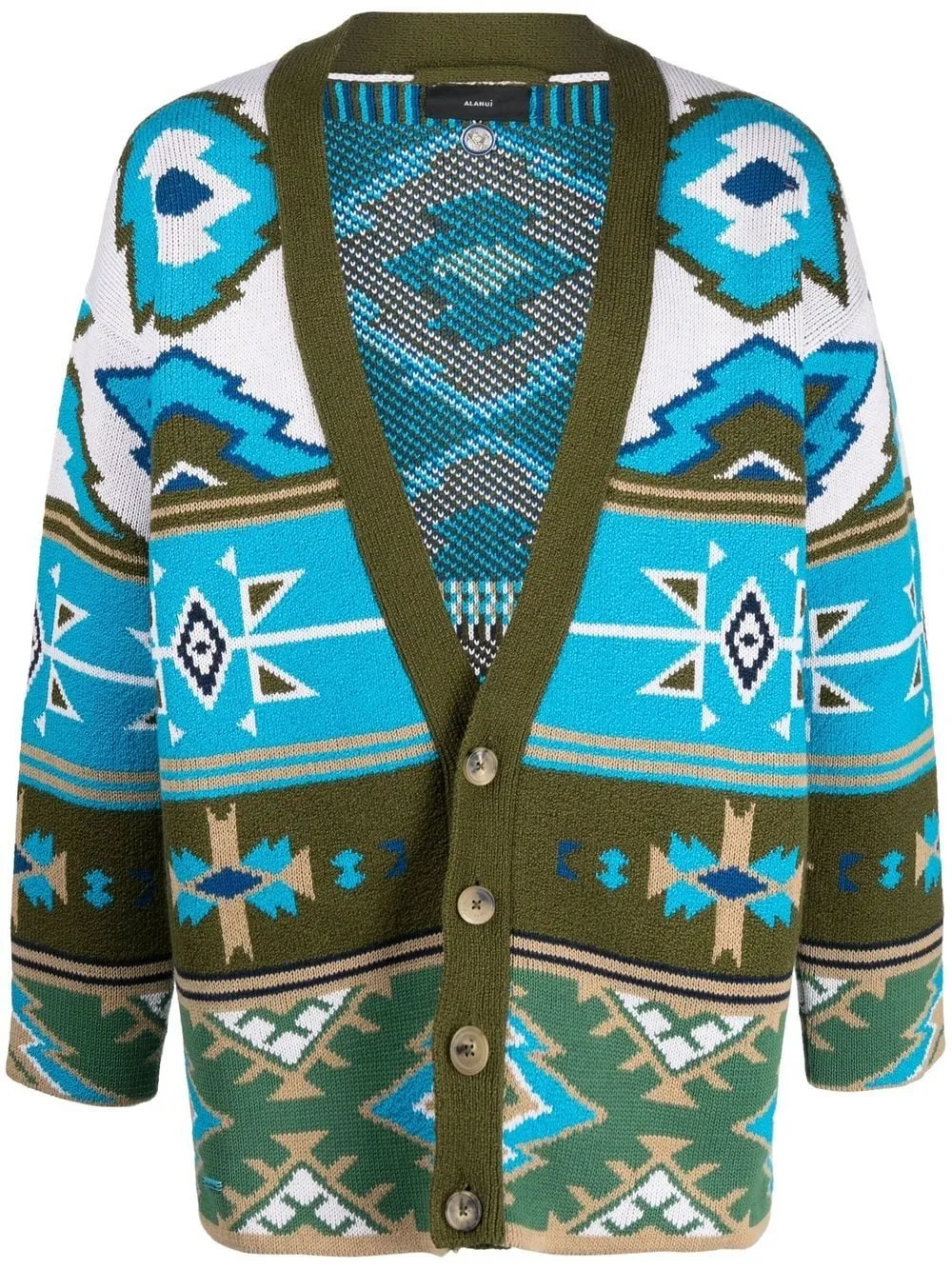 

Alanui graphic-print knitted cardigan - Green