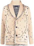 Alanui bandana-print jacquard knitted cardigan - Neutrals
