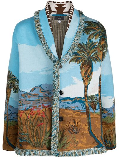 Alanui - patterned jacquard cardigan