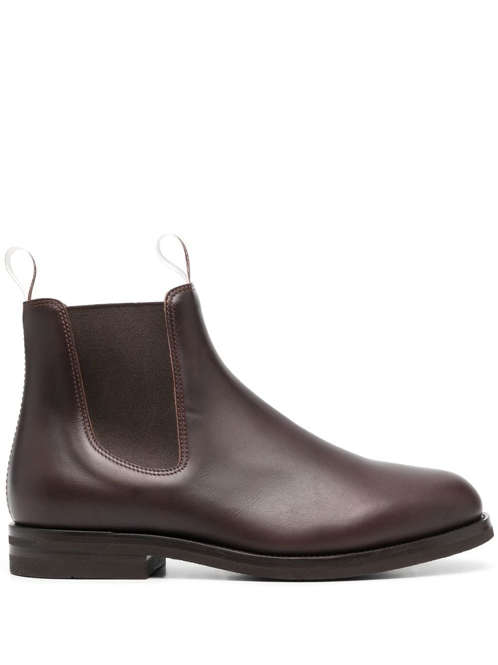 Shop Scarosso William Iii Leather Chelsea Boots In Brown