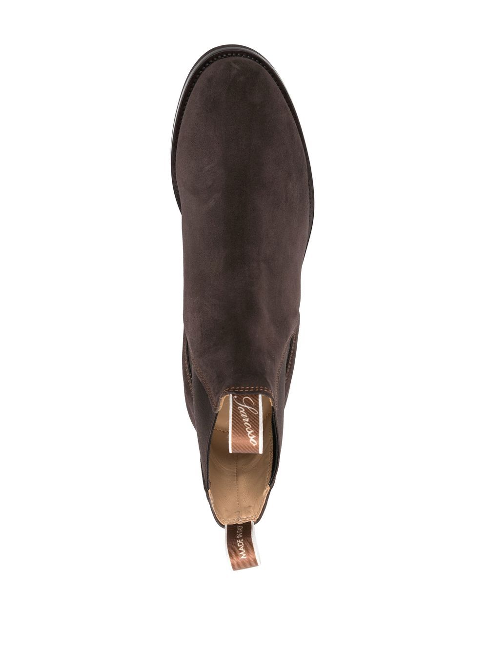 Shop Scarosso William Iii Leather Chelsea Boots In Brown