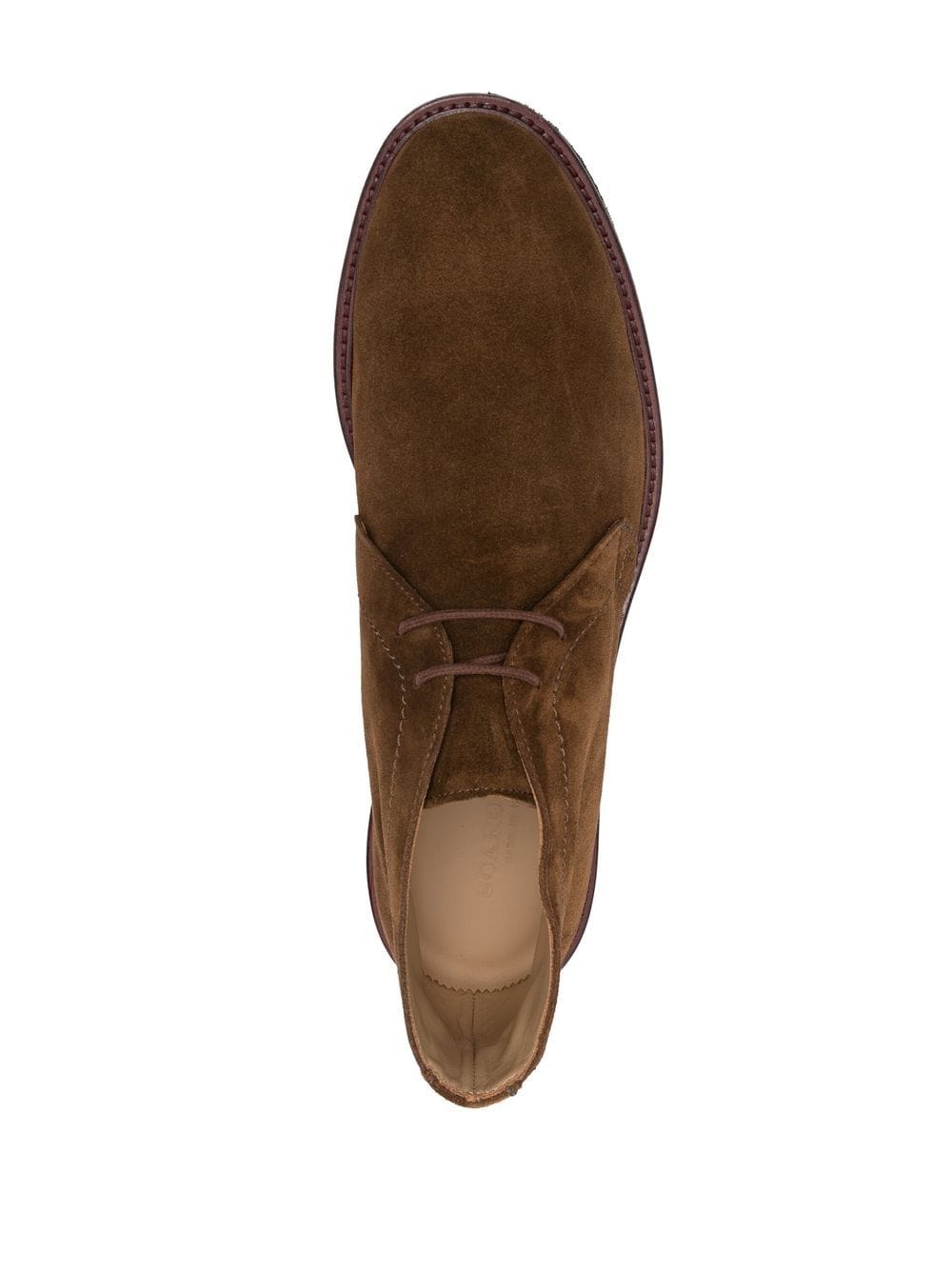 Shop Scarosso Gary Suede Desert Boots In Brown