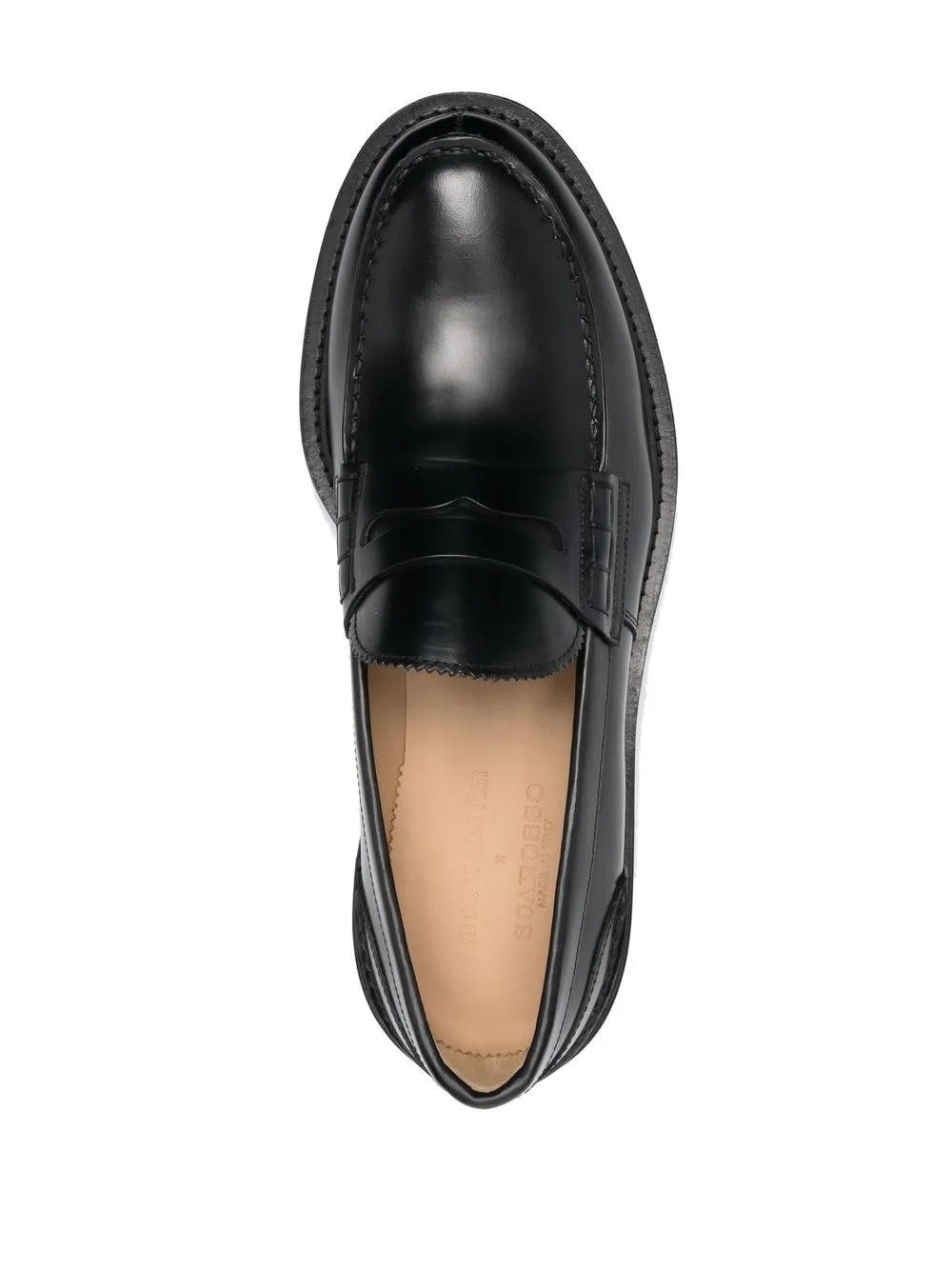 Chunky-Soled Leather Loafers
