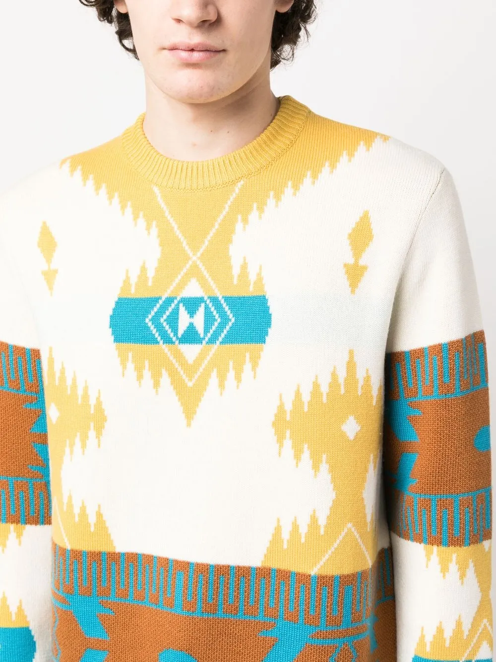 Alanui Icon Jacquard Jumper In Neutrals