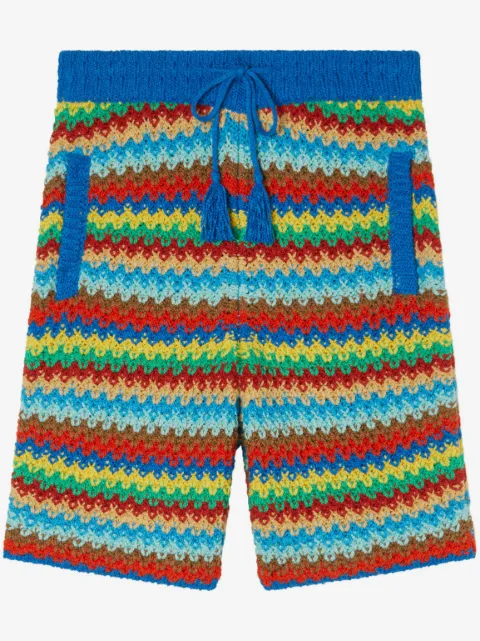 Alanui short Over The Rainbow en crochet