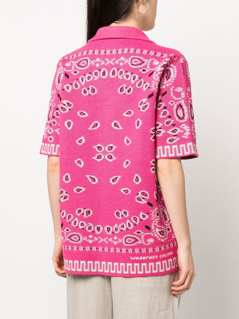 Shop Alanui Paisley-print Short-sleeved Shirt In Rosa