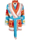 Alanui Icon jacquard-knit cardigan - Blue