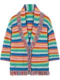 Alanui Over The Rainbow knit cardigan - Blue