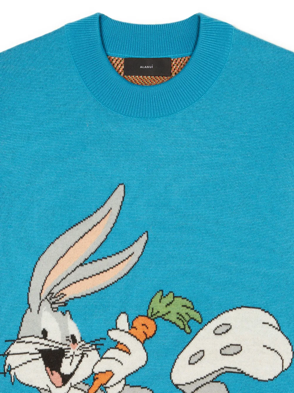 Alanui Bugs Bunny Bandana Jacquard Jumper | Blue | FARFETCH UK