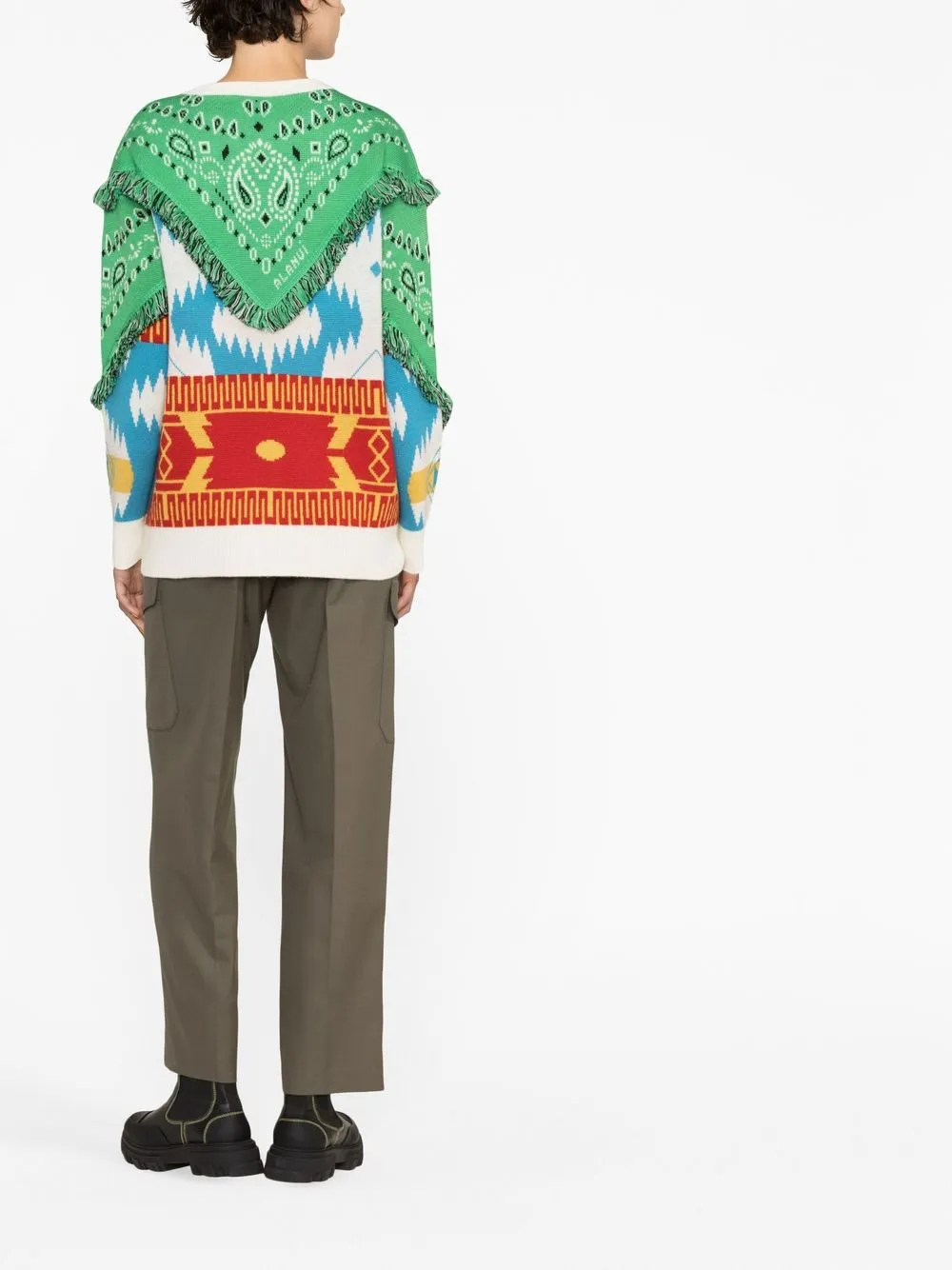 Alanui Icon Bandana Fringed Jumper In 绿色