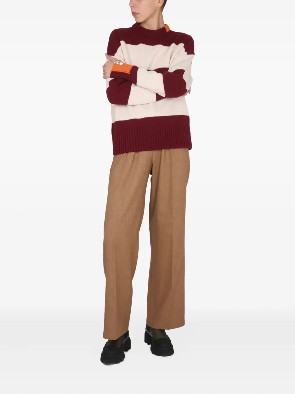 RIGHT FOR striped jumper - Rood
