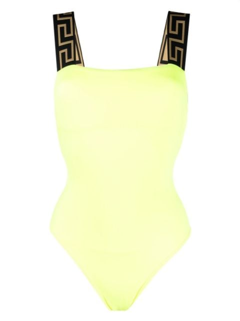 Versace - Greca-pattern scoop-back swimsuit