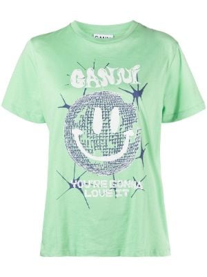 GANNI Gym Print T-shirt - Farfetch