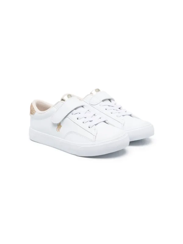 POLO RALPH LAUREN KIDS Polo Pony glitter detail Sneakers White FARFETCH BH