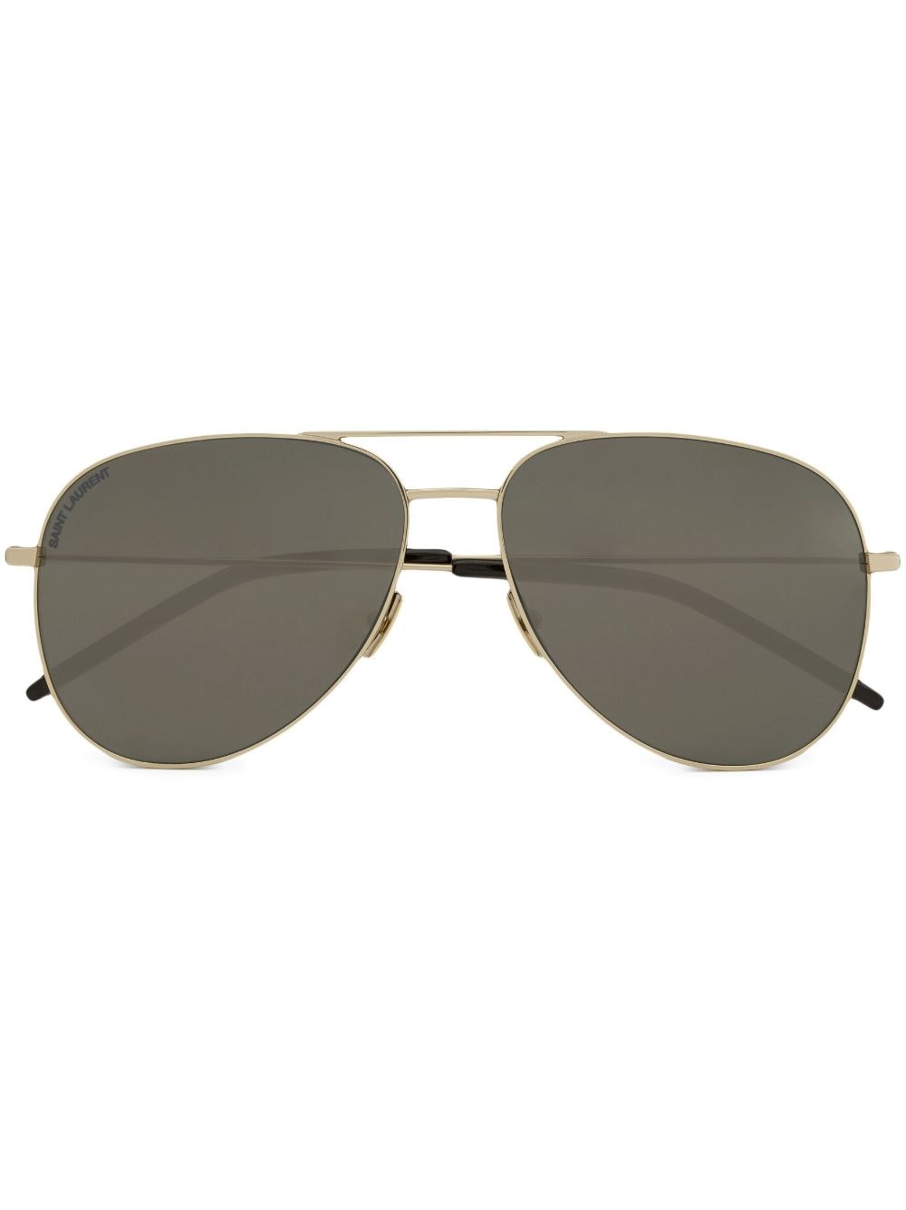 Saint Laurent Classic 11 Pilot-frame Sunglasses In 8026 -lt Gold Lt G Mir Ivo