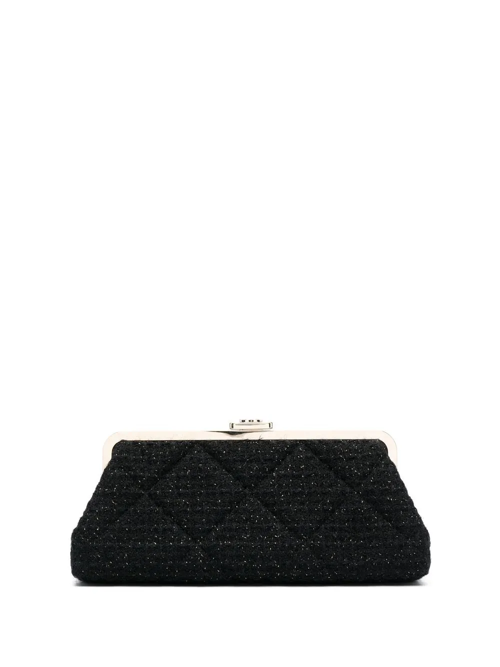 

Chanel Pre-Owned lurex detailing tweed clutch - Black