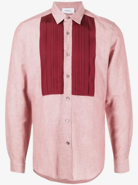 Ports V two-tone long-sleeve shirt