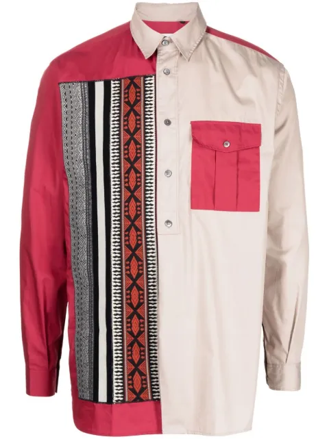 Ports V camisa con estampado geométrico