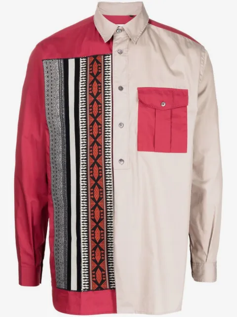 Ports V camisa con estampado geométrico