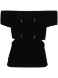 Alexander McQueen cut-out off-shoulder top - Black