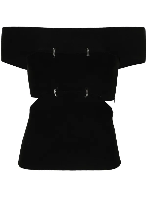 【送料&関税込】Alexander McQueen Cut-out Detail Off-shoulde 19353110_54240459_600.jpg