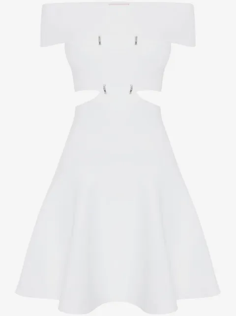 Alexander McQueen vestido corto con diseño acampanado
