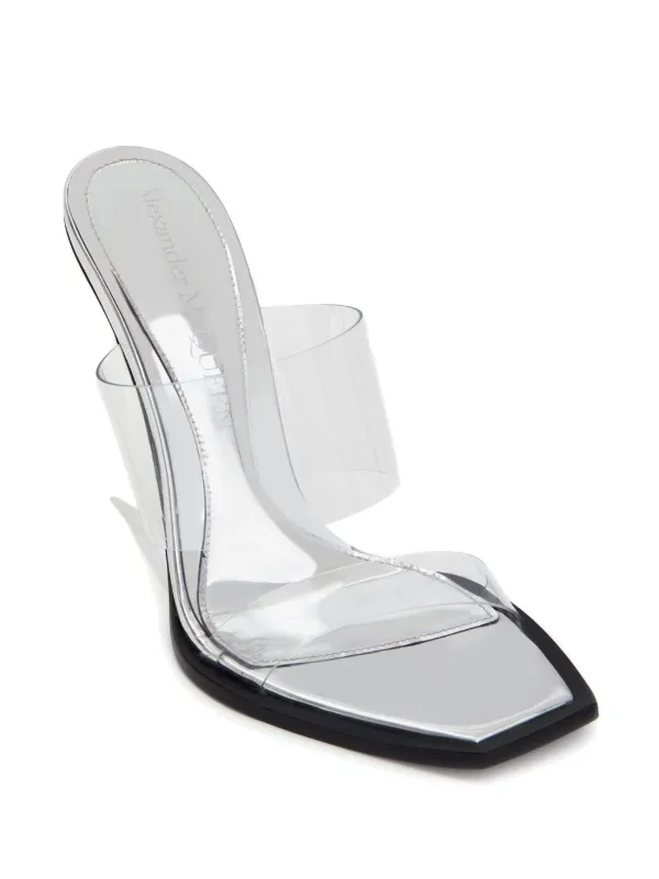 Alexander McQueen square toe wedge platform Sandals Farfetch