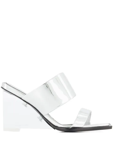 Alexander McQueen square-toe wedge-platform sandals Women