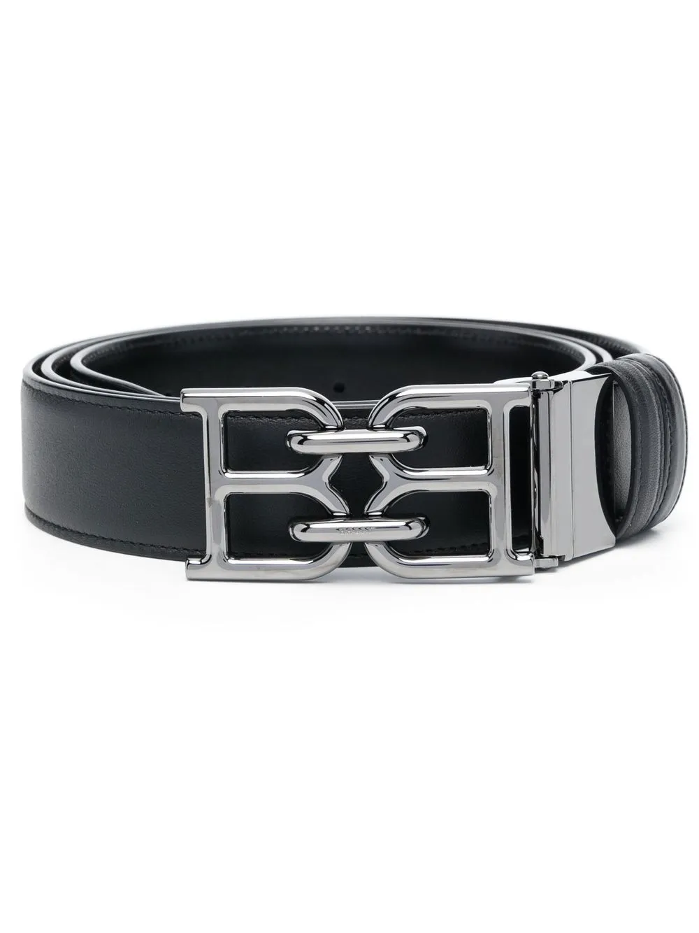 

Bally logo-buckle leather belt - Black