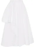 Alexander McQueen asymmetric pleated midi skirt - White