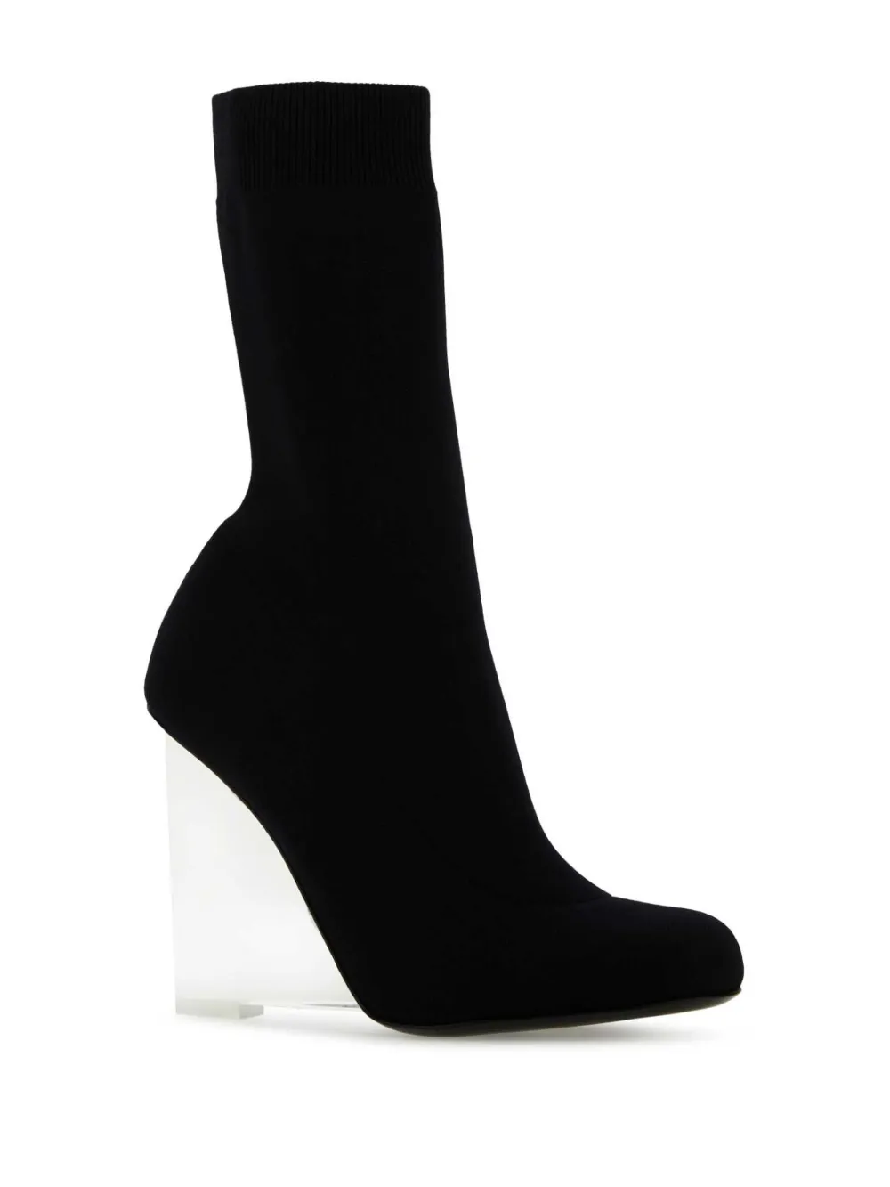 Affordable Alexander McQueen Shard transparent heel sock boots Women