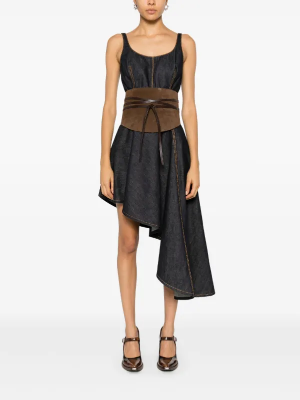 【送料&関税込】Alexander McQueen Asymmetrical Dress Alexander McQueen Asymmetric Dress | Blue | FARFETCH