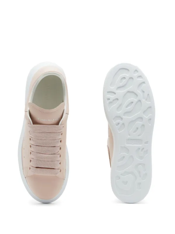 Alexander McQueen Baskets En Cuir Lacets Farfetch