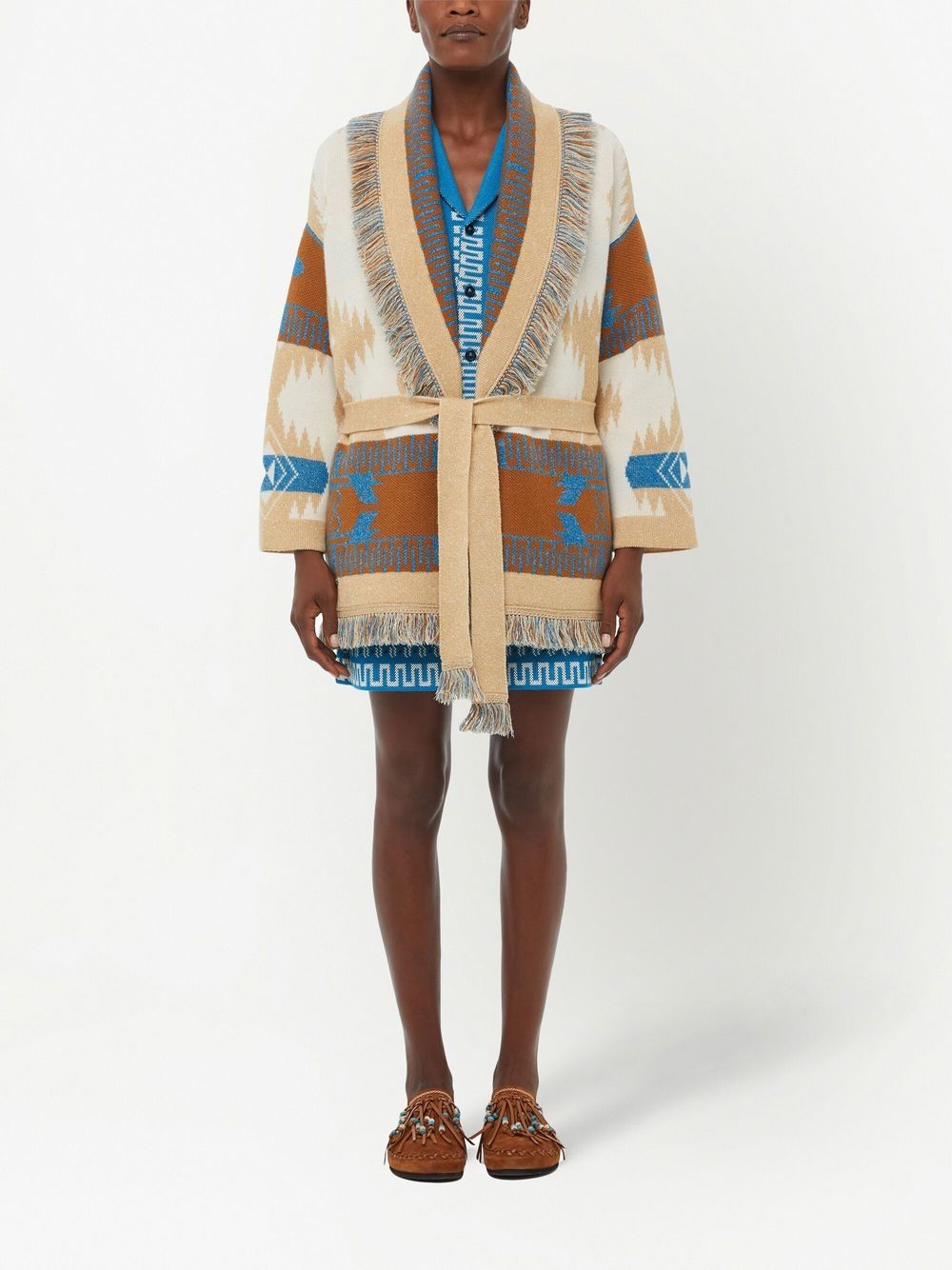 Alanui wool graphic-jacquard cardigan Women