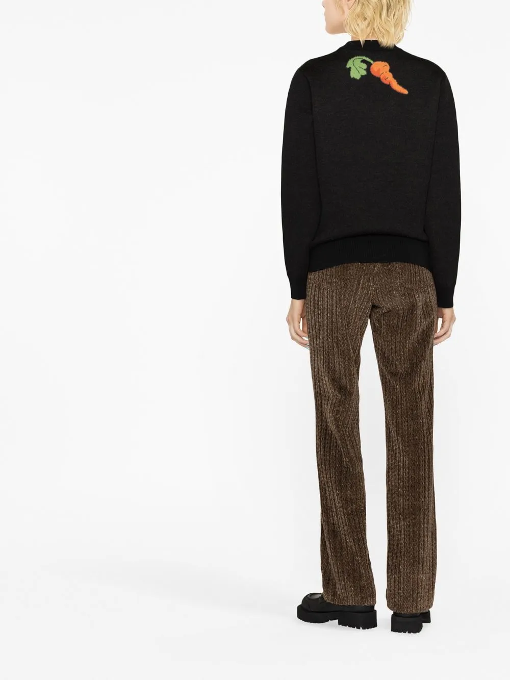 Alanui Bugs Bunny Bandana Jacquard Jumper In Black