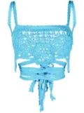 Alanui Blooming Flowers top - Blue