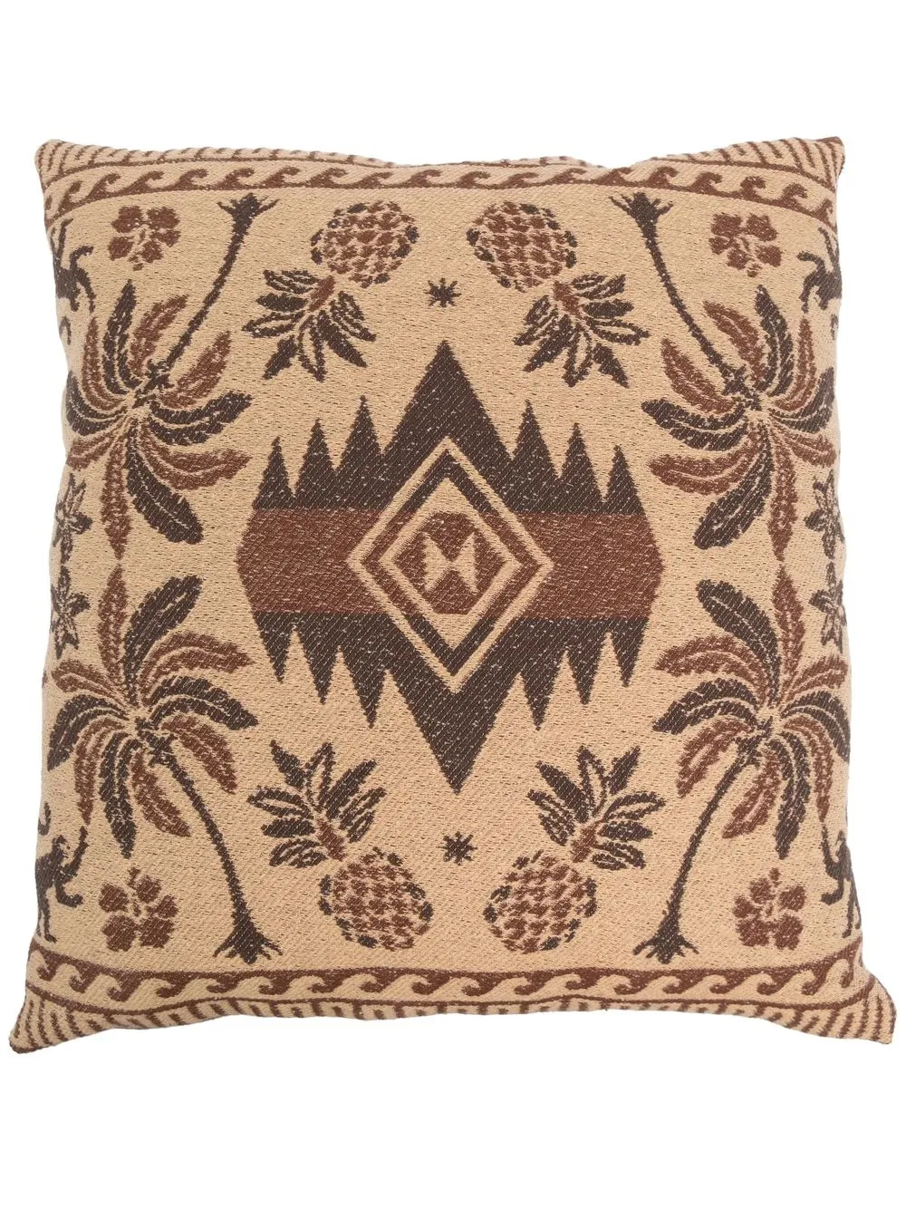 

Alanui Explosion Nature motif-jacquard pillow - Neutrals