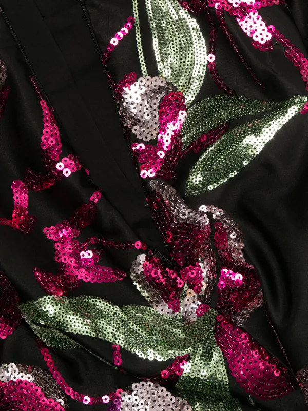 marchesa notte artwork sequin dress Artwork Sequin Dress