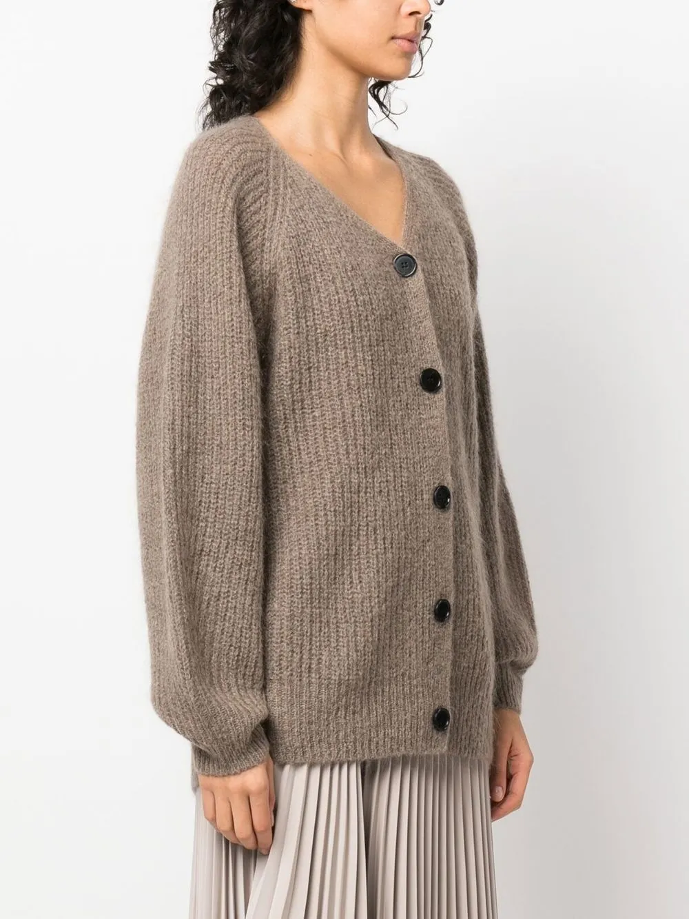 By Malene Birger Ribbed puffsleeves Cardigan Farfetch