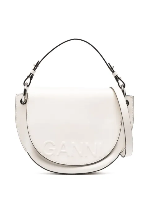 GANNI embossed-logo shoulder bag